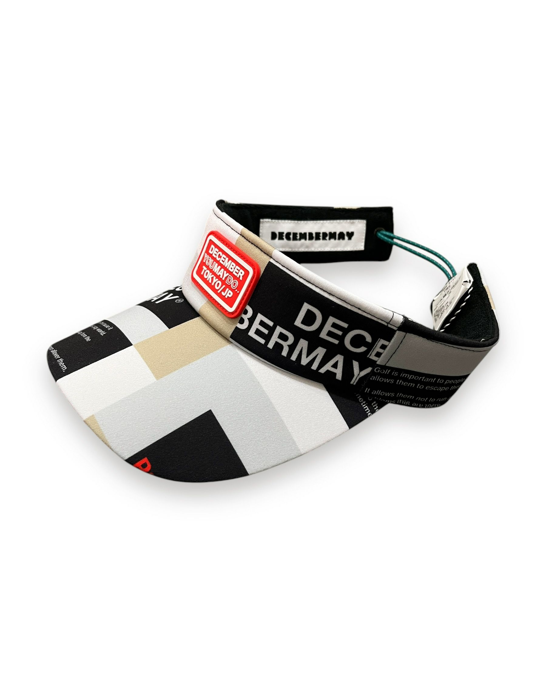 DECEMBERMAY ディセンバーメイ ハーフジップ 半袖ポロシャツ ホワイト 