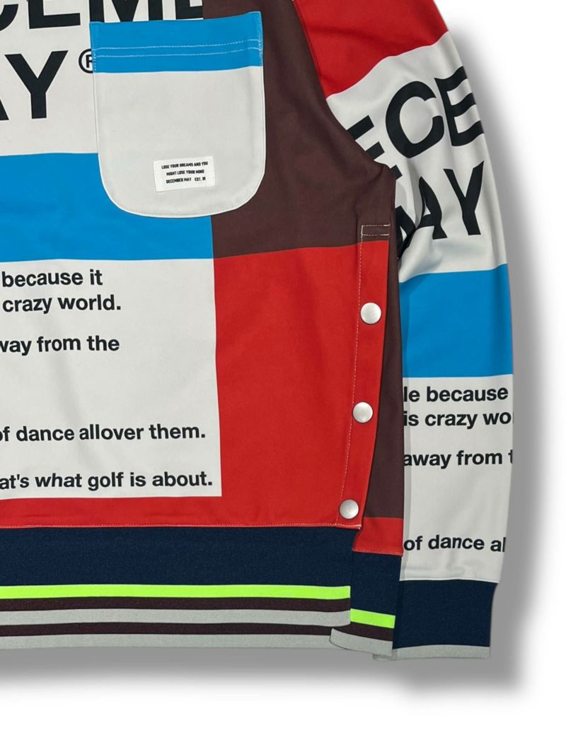 Tricolor Mock long Tee / UNISEX | DECEMBERMAY