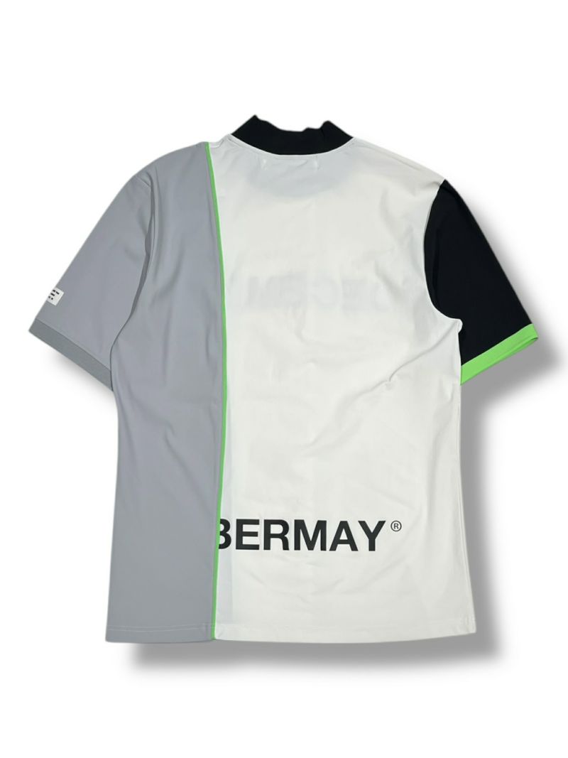 Bi-color logo mock neck half sleeve shirt/ WOMEN | DECEMBERMAY