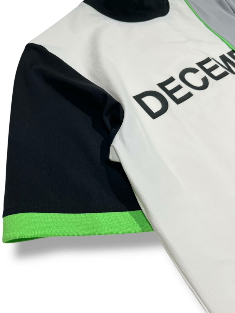 Bi-color logo mock neck half sleeve shirt/ WOMEN | DECEMBERMAY