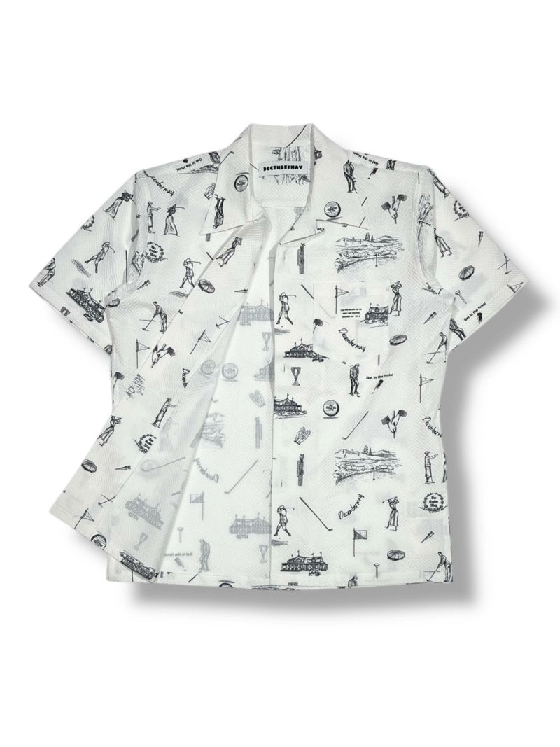 Vintagegolf seersucker shirt/ MEN | DECEMBERMAY