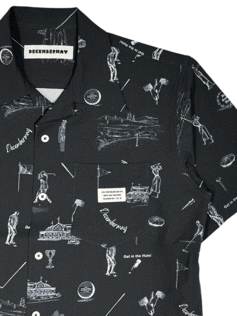 Vintagegolf seersucker shirt/ MEN | DECEMBERMAY