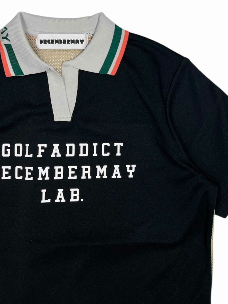 DECEMBERMAY ジッパーポロシャツ Meshknit combi skipper polo / WOMEN | DECEMBERMAY